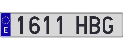 1611HBG matricula larga