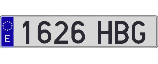 1626HBG matricula larga