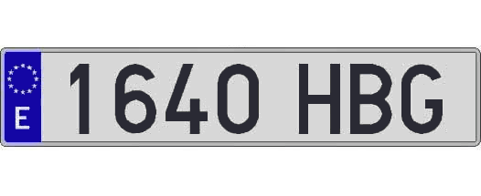1640HBG matricula larga