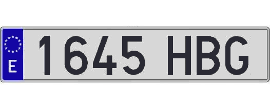 1645HBG matricula larga