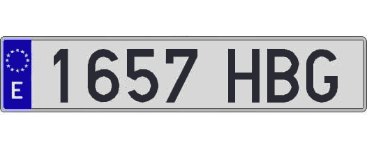 1657HBG matricula larga
