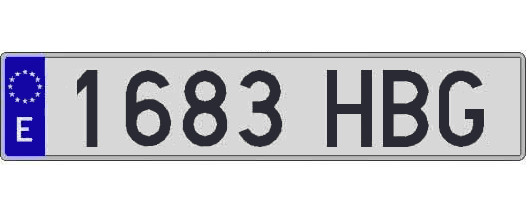 1683HBG matricula larga