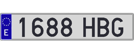 1688HBG matricula larga