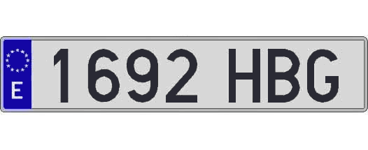 1692HBG matricula larga