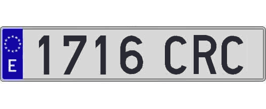 1716CRC matricula larga