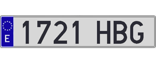1721HBG matricula larga
