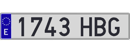 1743HBG matricula larga