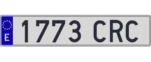 1773CRC matricula larga