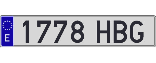 1778HBG matricula larga