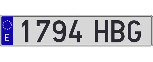1794HBG matricula larga