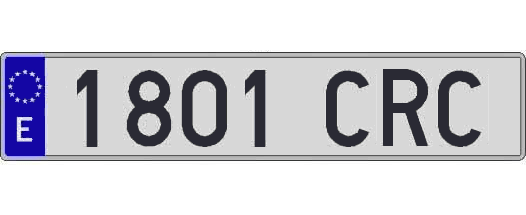 1801CRC matricula larga