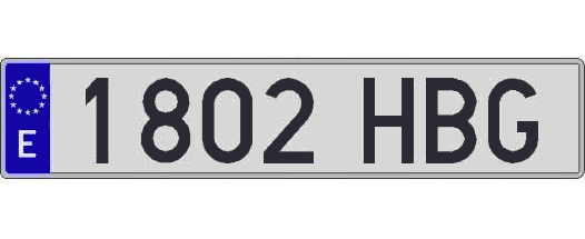 1802HBG matricula larga