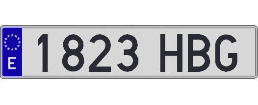 1823HBG matricula larga