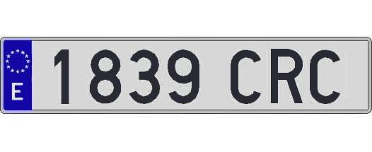 1839CRC matricula larga