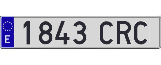 1843CRC matricula larga