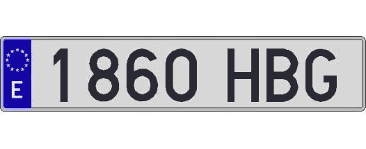 1860HBG matricula larga