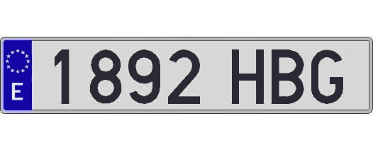 1892HBG matricula larga