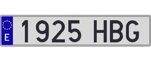 1925HBG matricula larga