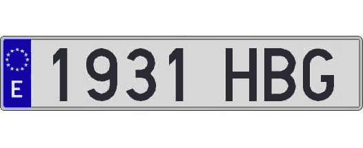 1931HBG matricula larga