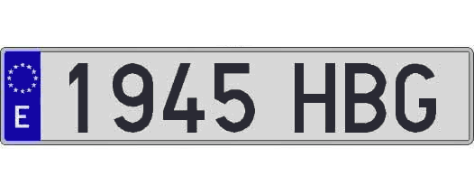 1945HBG matricula larga