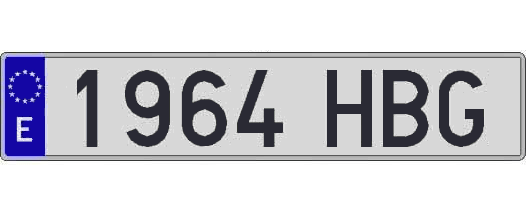 1964HBG matricula larga
