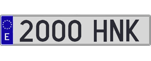 2000HNK matricula larga