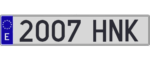 2007HNK matricula larga