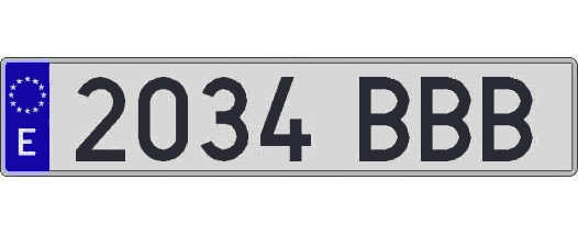 2034BBB matricula larga