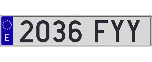 2036FYY matricula larga