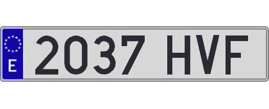 2037HVF matricula larga