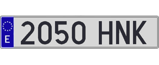 2050HNK matricula larga