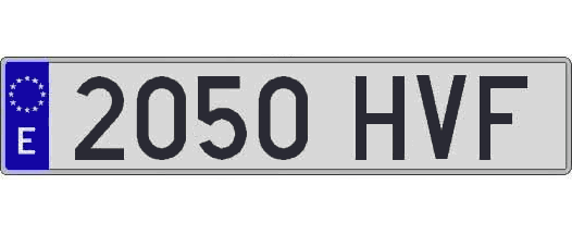 2050HVF matricula larga