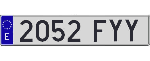 2052FYY matricula larga