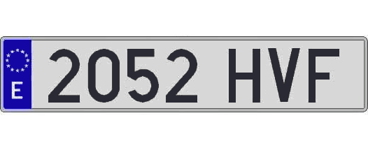2052HVF matricula larga