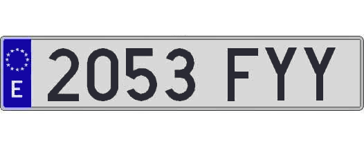 2053FYY matricula larga