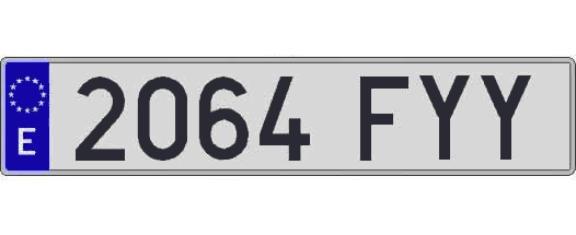 2064FYY matricula larga