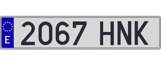2067HNK matricula larga