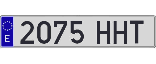 2075HHT matricula larga