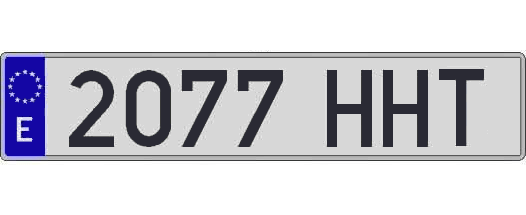 2077HHT matricula larga