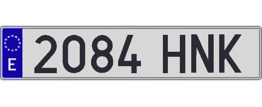 2084HNK matricula larga