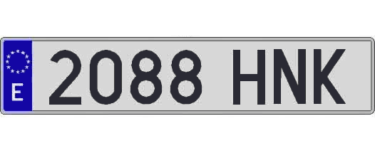 2088HNK matricula larga