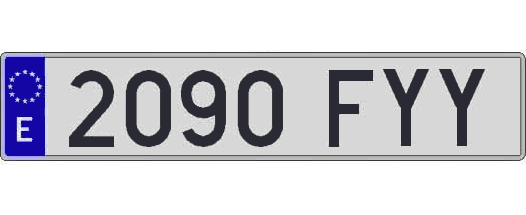 2090FYY matricula larga