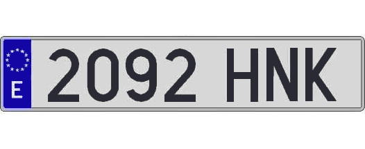 2092HNK matricula larga