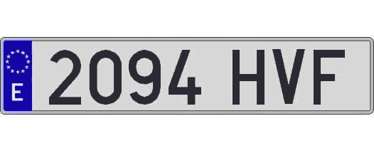 2094HVF matricula larga