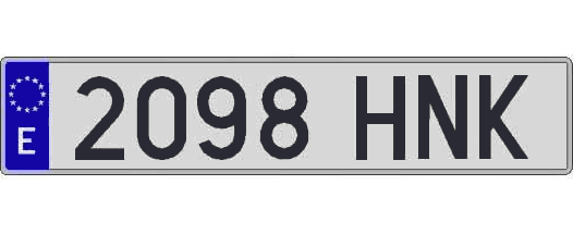 2098HNK matricula larga