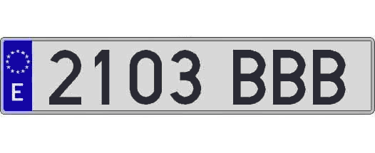 2103BBB matricula larga
