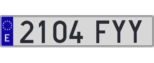 2104FYY matricula larga