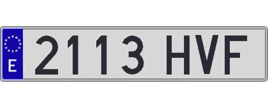 2113HVF matricula larga