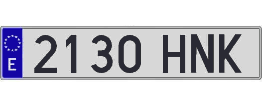 2130HNK matricula larga