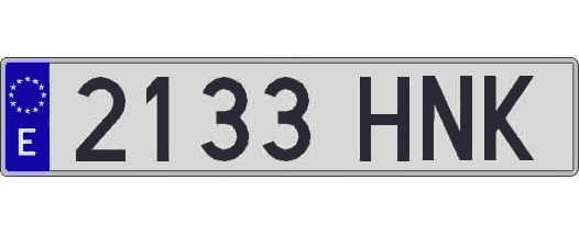 2133HNK matricula larga